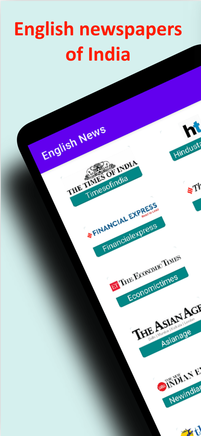 English newspaper app